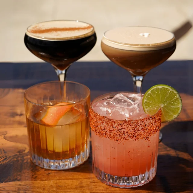 ☀️ New Sips, Who Dis? 🍹 Patio Season Just Got an Upgrade

Summer has officially entered the group chat—and so have our brand new signature cocktails. Whether you’re into guava with a kick, bourbon with dessert vibes, or a little cold brew buzz in your booze…we’ve got a glass (or four) with your name on it.

Patios are now fully open (weather permitting), and the only drama we want is Guava Drama. 😏 Let’s make this summer one for the sip books.

🍹 Meet the Lineup:
🍈Guava Drama – Ghost Tequila, pineapple liqueur, guava syrup, lime, chili-lime salt rim

🍌Bananas Foster Old Fashioned – Buffalo Trace Bourbon, banana liqueur, Aztec chocolate bitters

🔥Campfire – Marshmallow & chocolate-infused whiskey, Kahlua, Irish cream, cold brew.

🌶️Coco Chile – Coconut tequila, chile liqueur, coffee liqueur, cold brew, cinnamon.