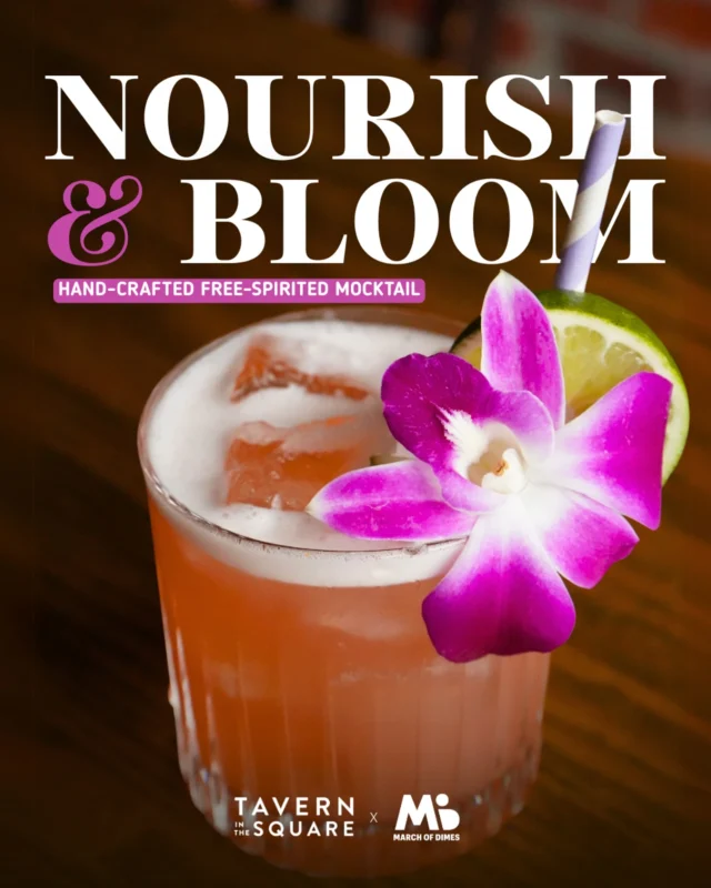 Sip for a Cause: Introducing ‘Nourish & Bloom’ 🌸

This May, we’re thrilled to unveil our Charity Mocktail, Nourish & Bloom—a delightful, alcohol-free creation crafted for everyone to enjoy, especially expectant mothers. 💜 Every sip supports @marchofdimes , a nonprofit dedicated to improving the health of moms and babies by preventing birth defects, premature birth, and infant mortality .

March of Dimes has been a beacon of hope since 1938, leading initiatives like:
	•	Funding research to find solutions so every family gets the best possible start.
	•	Advocating for policies that prioritize the health of moms and babies.
	•	Providing resources and programs to help parents throughout their pregnancies .

By enjoying Nourish & Bloom, you’re joining a community committed to ensuring every baby gets a healthy start. Let’s raise our glasses to hope, health, and the power of community.

Come in and enjoy Nourish & Bloom today through the end of May!