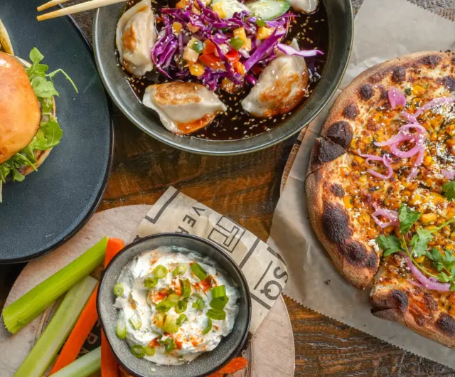 ☀️NEW SEASON, NEW FLAVORS: TSQ SUMMER FEATURES ARE HERE!☀️

It’s getting hot in here—and we’re not just talking about the weather. Our brand new Features Menu just dropped, and it’s got summer written all over it 🌽🔥🥟

NEW ITEMS: 
🍗 Buffalo Ranch Dip
[gf/v] with scallion, chive, buffalo-dusted potato chips, carrots, and celery

🥟 Crispy Chicken Dumplings [ @dumplingdaughter COLLAB ]
With mango cabbage slaw + sesame soy dipping sauce, Dumpling Daughter chicken dumplings

🍕 Street Corn Pizza
[gf/v] Smoky cumin corn, cotija & farm cheese, cilantro, pickled onion, crema verde, aleppo pepper

🍔 Steakhouse Burger
[gf] Herb roasted mushrooms, cowboy butter, cheddar, arugula, garlic aioli

Ready to snack, sip, and soak in the season? These specials won’t last forever—grab your crew and get a taste while they’re hot!

👉 Tag your food partner-in-crime and let us know which one you’re trying first!
